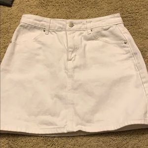 White jean skirt